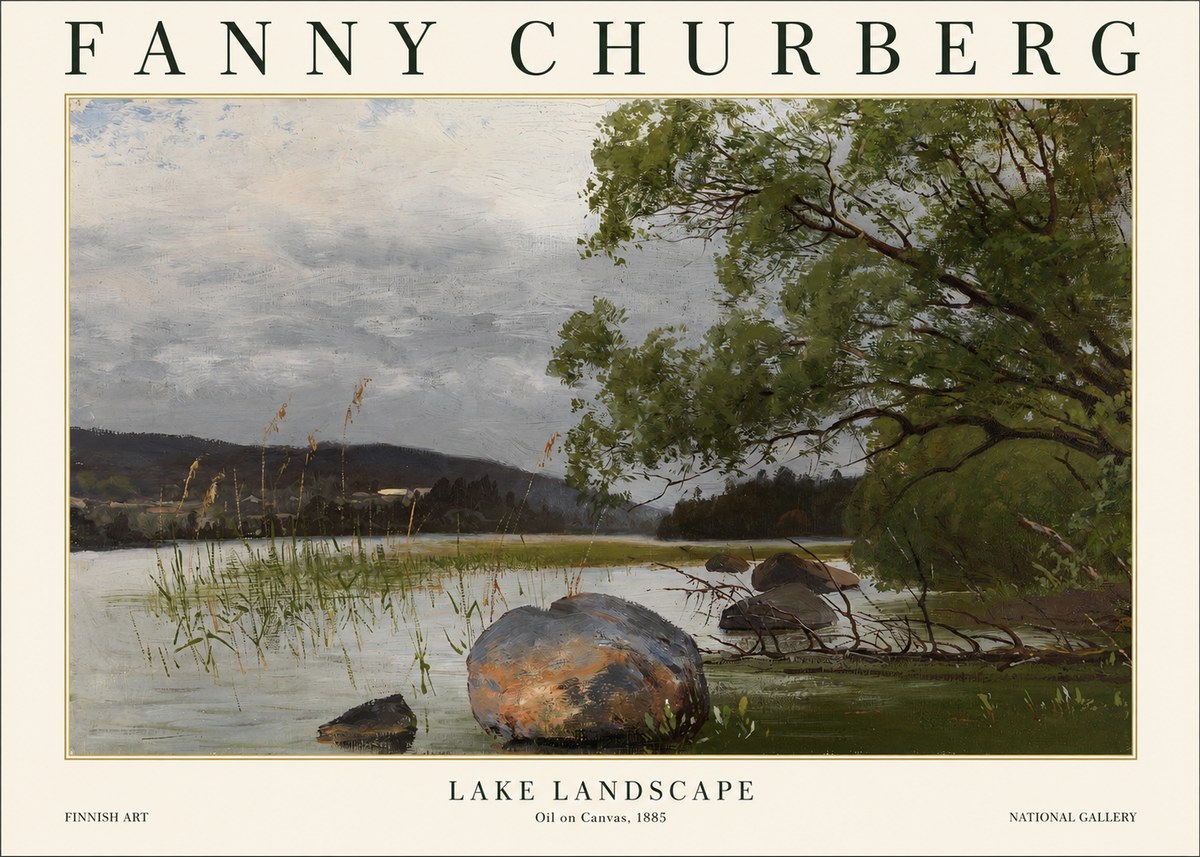 Fanny Churberg Lake Landscape No1 - Poszter