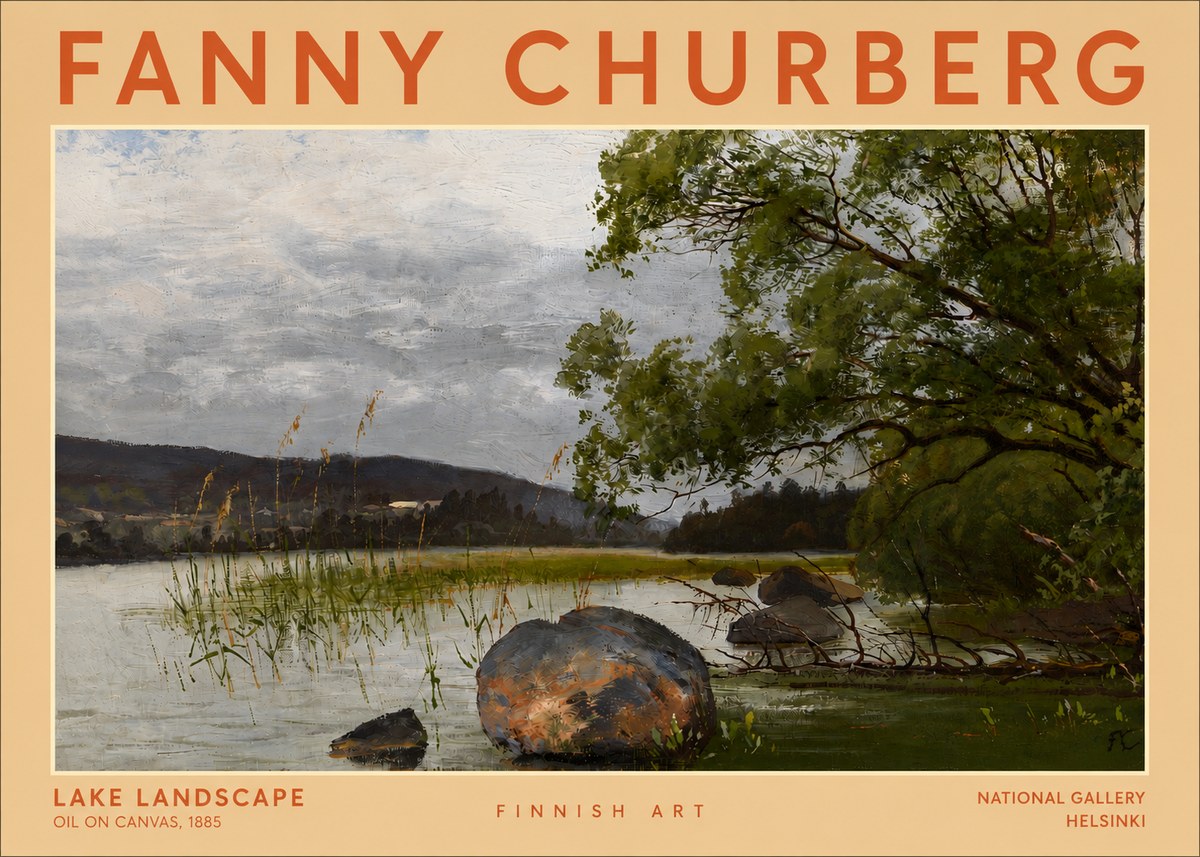 Fanny Churberg Lake Landscape No4 - Poszter