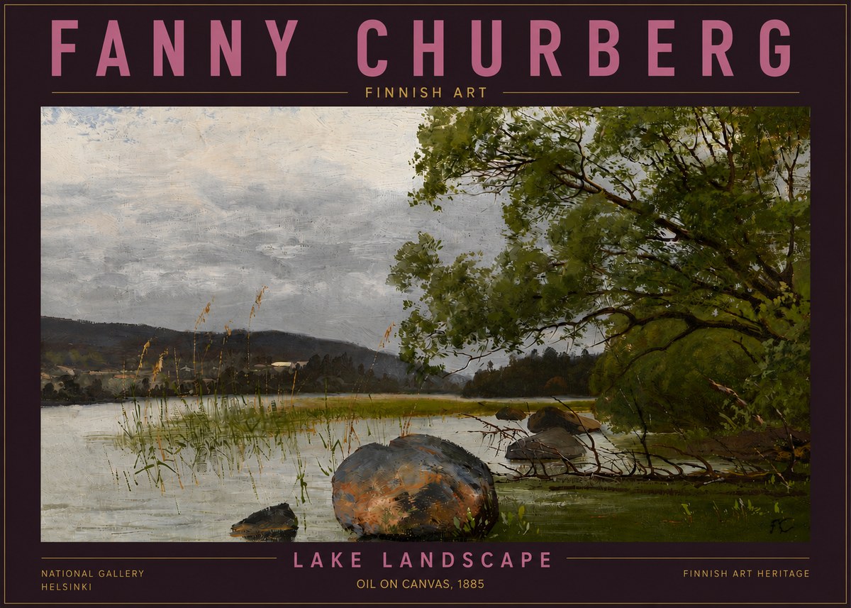 Fanny Churberg Lake Landscape No5 - Poszter