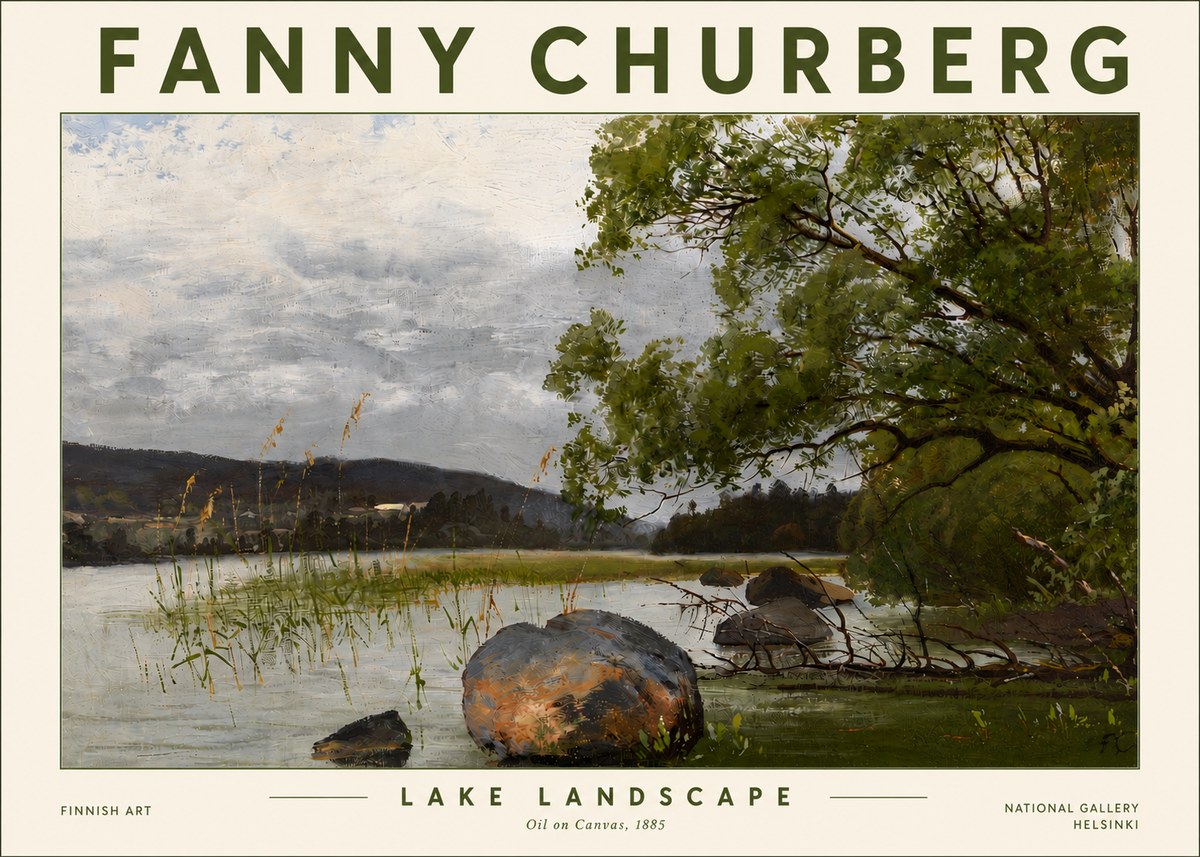 Fanny Churberg Lake Landscape No6 - Poszter