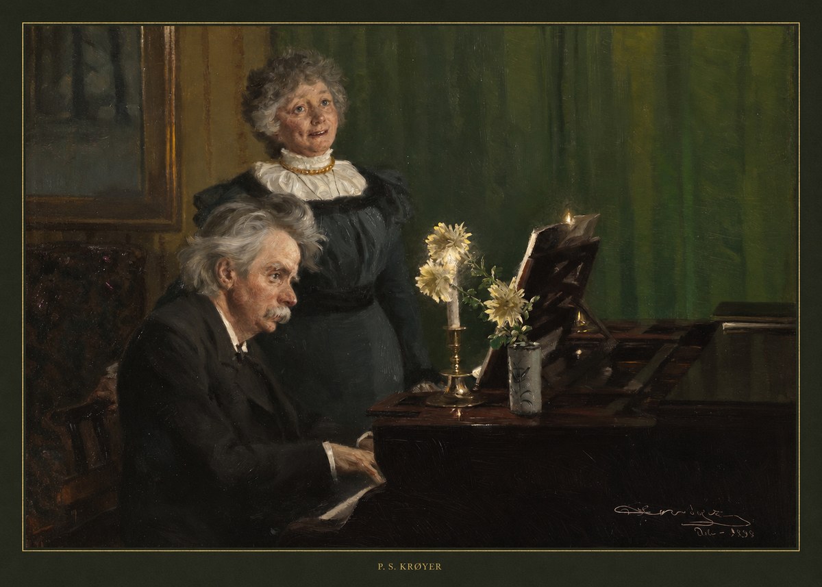 P.S. Krøyer Edvard Grieg Accompanying His Wife No5 - Poszter