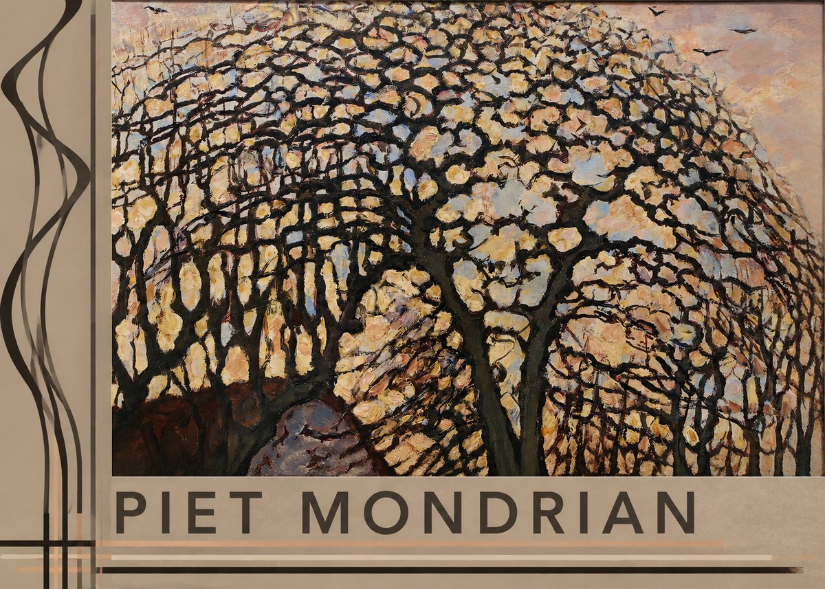 Piet Mondrian Avond (Evening); the Red Tree No2 - Poszter