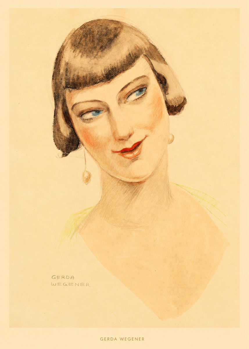 Gerda Wegener Portrait of a Lady No6 - Poszter