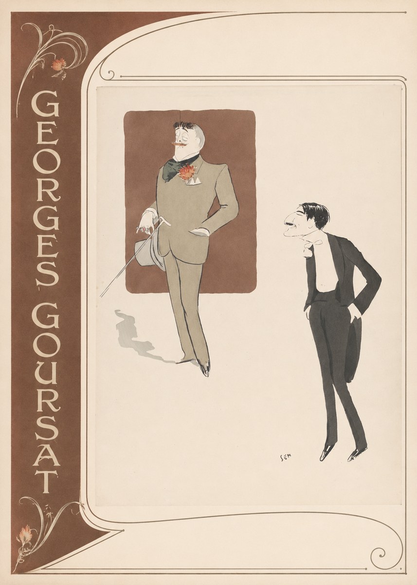 Georges Goursat Two Stylish Gentlemen No2 - Poszter
