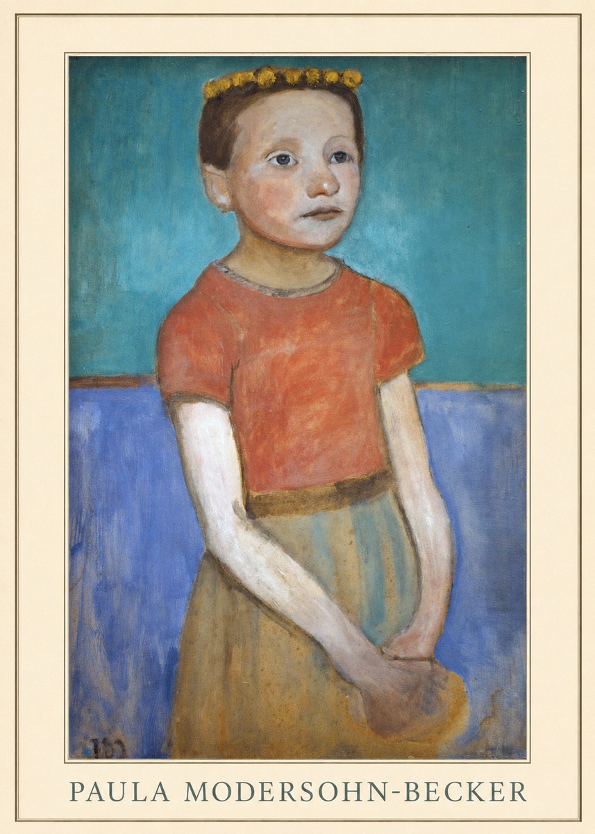 Paula Modersohn-Becker Girl with Crown No4 - Poszter
