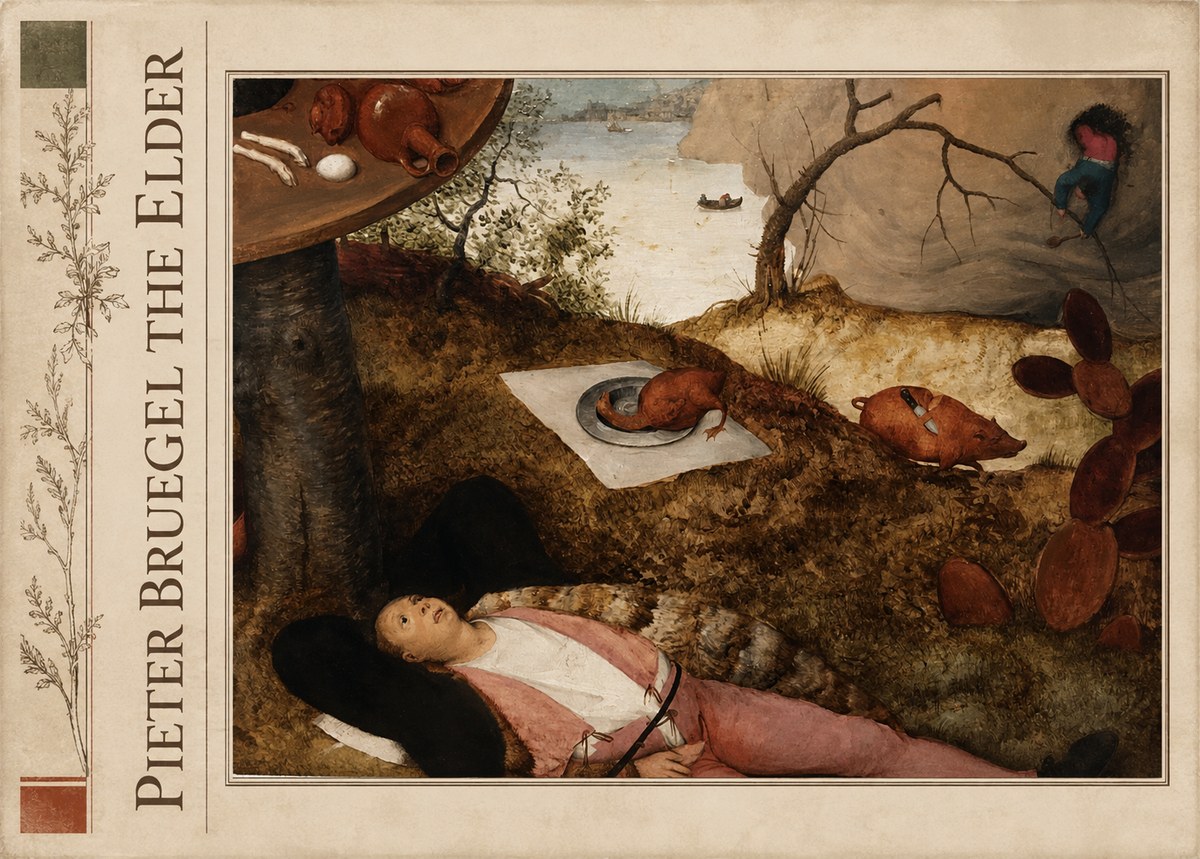 Pieter Bruegel The Land of Cockaigne II No2 - Poszter