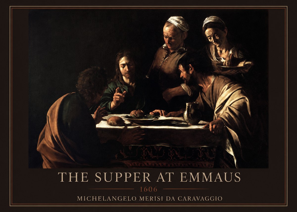 Michelangelo Merisi da Caravaggio The Supper at Emmaus II No1 - Poszter