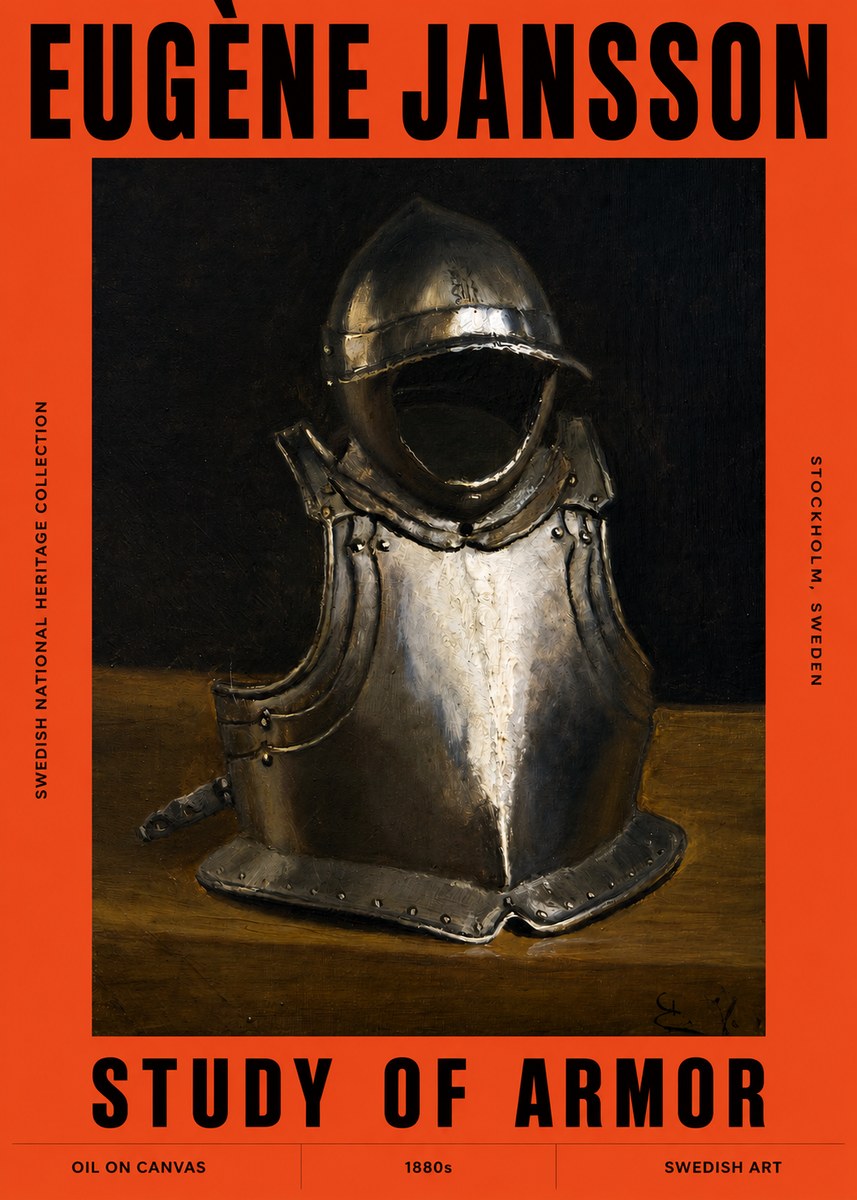 Eugène Jansson Study of Armor No2 - Poszter