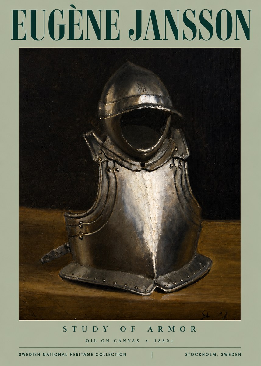 Eugène Jansson Study of Armor No4 - Poszter