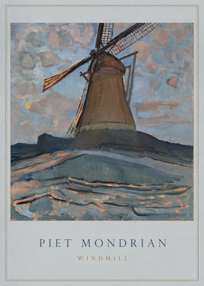 Piet Mondrian Windmill No2 - Poszter