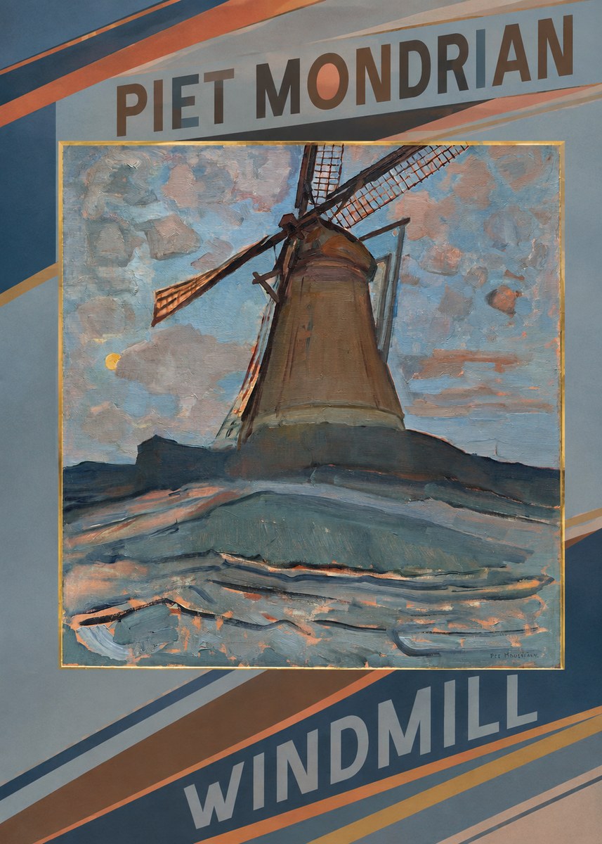 Piet Mondrian Windmill No3 - Poszter
