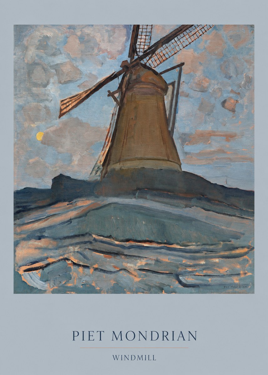 Piet Mondrian Windmill No6 - Poszter