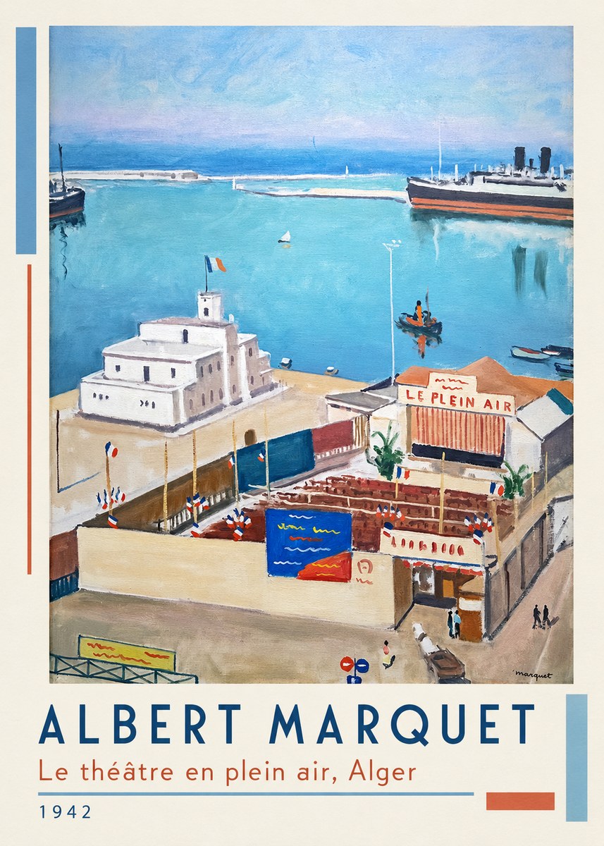 Albert Marquet Le Théâtre En Plein Air, Alger No1 - Poszter