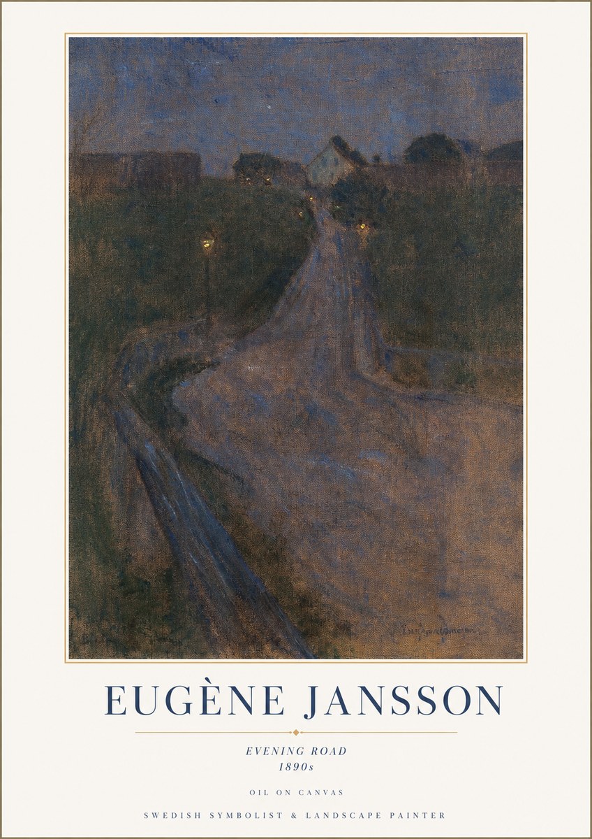 Eugène Jansson Evening Road No1 - Poszter