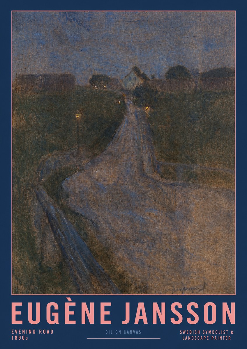 Eugène Jansson Evening Road No2 - Poszter