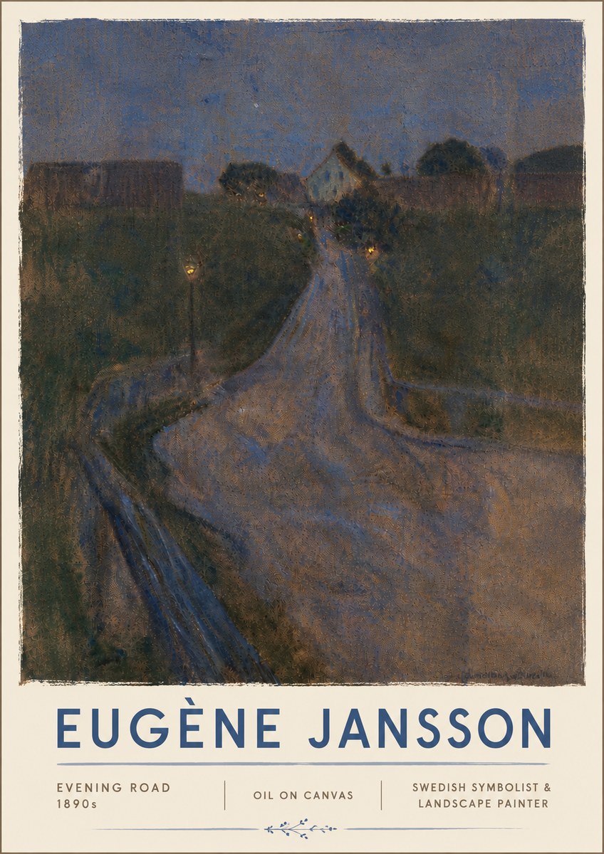 Eugène Jansson Evening Road No6 - Poszter