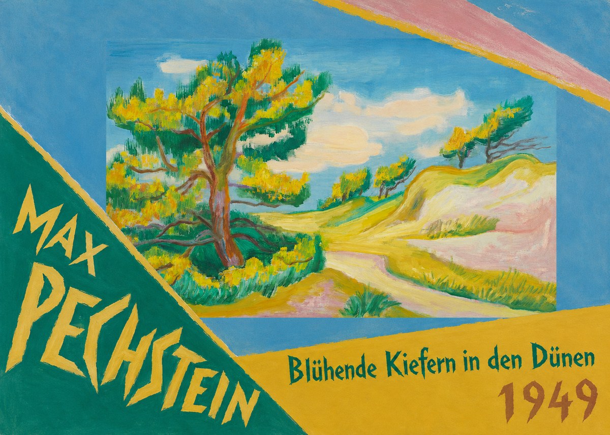 Max Pechstein Blühende Kiefern in Den Dünen No5 - Poszter
