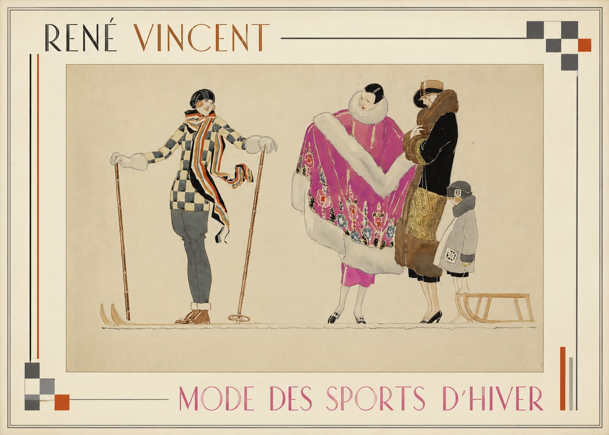 René Vincent Mode Des Sports D'hiver No1 - Poszter