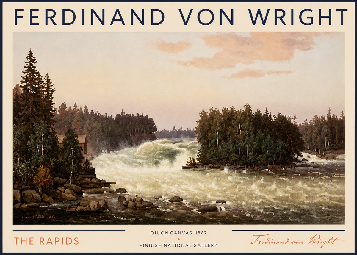 Ferdinand von Wright The Rapids No4 - Poszter