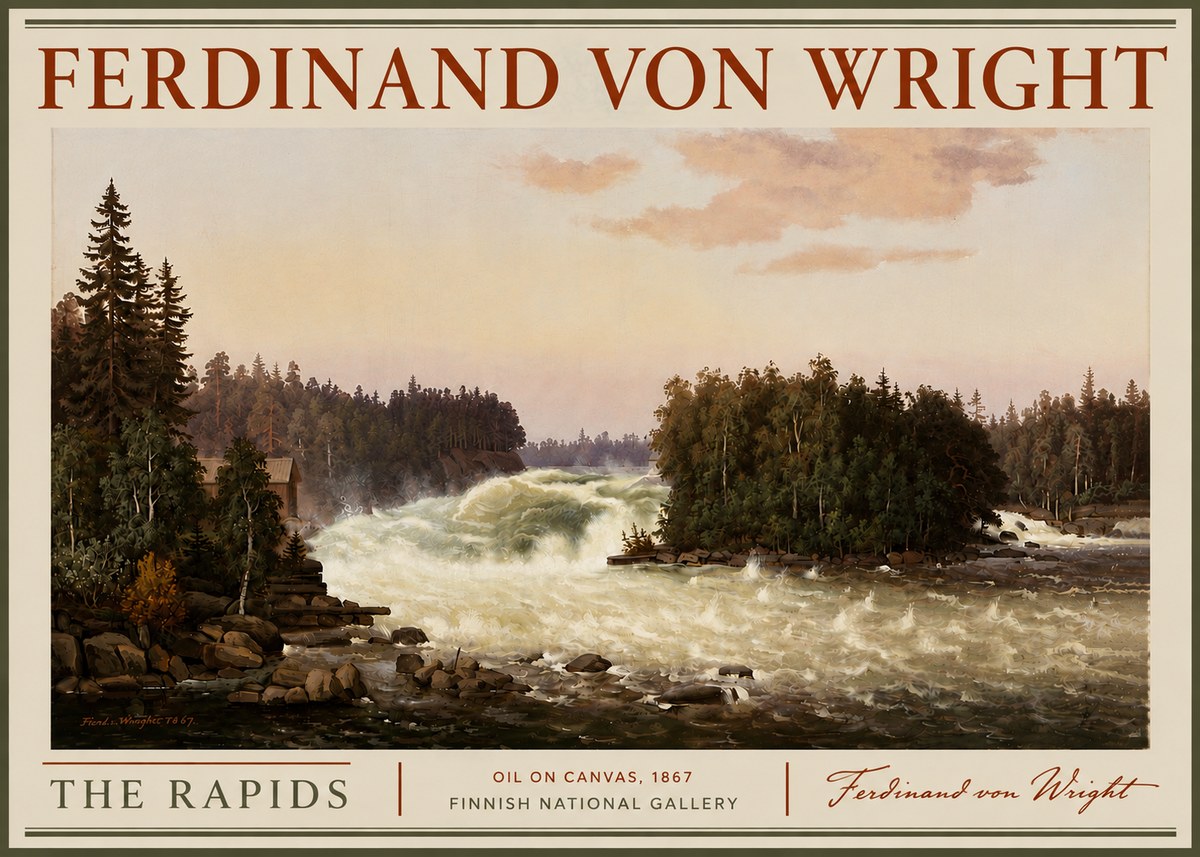 Ferdinand von Wright The Rapids No6 - Poszter