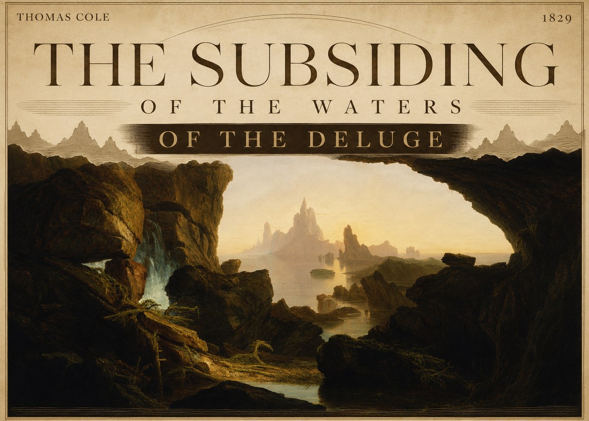 Thomas Cole The Subsiding of the Waters of the Deluge II No6 - Poszter