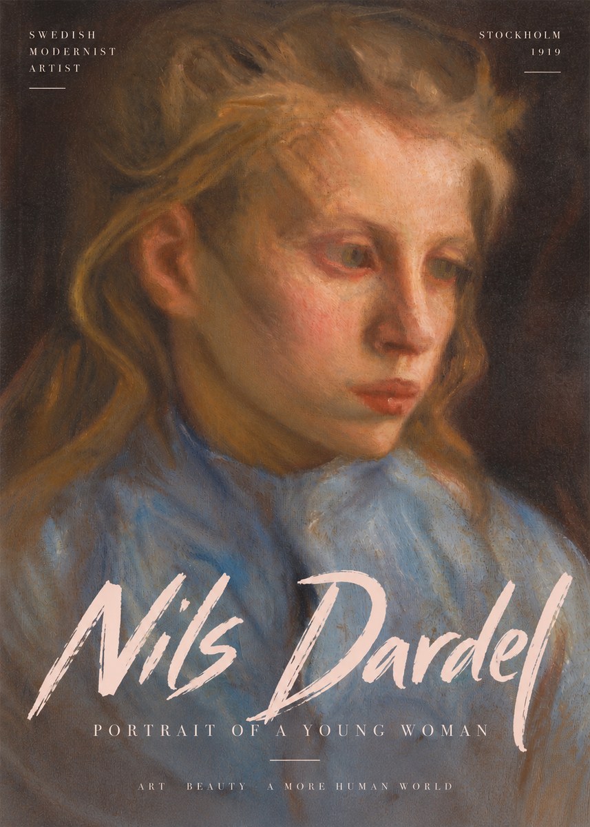 Nils Dardel Portrait of a Young Woman No5 - Poszter