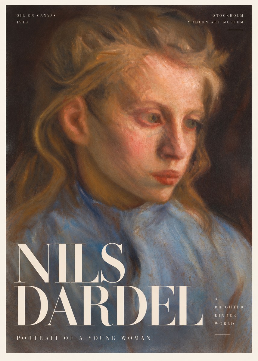 Nils Dardel Portrait of a Young Woman No6 - Poszter