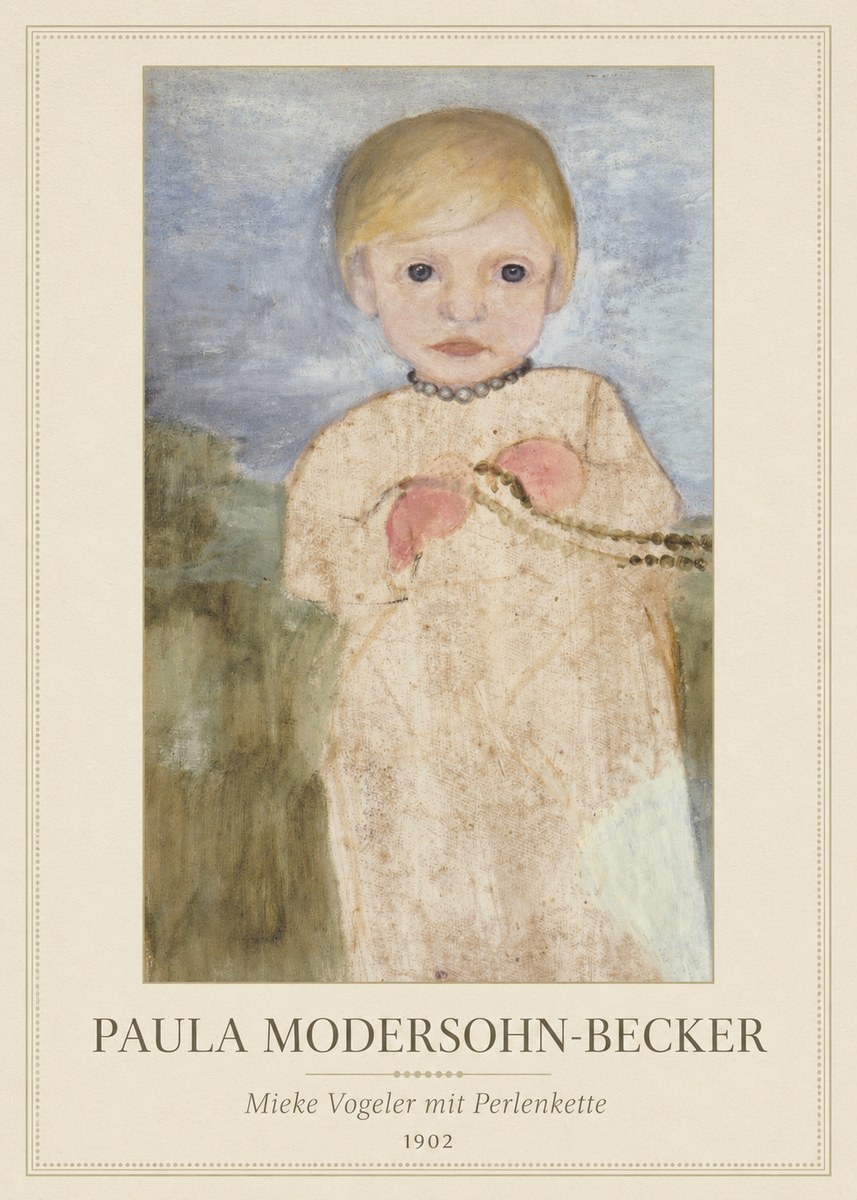 Paula Modersohn-Becker Mieke Vogeler Mit Perlenkette No1 - Poszter