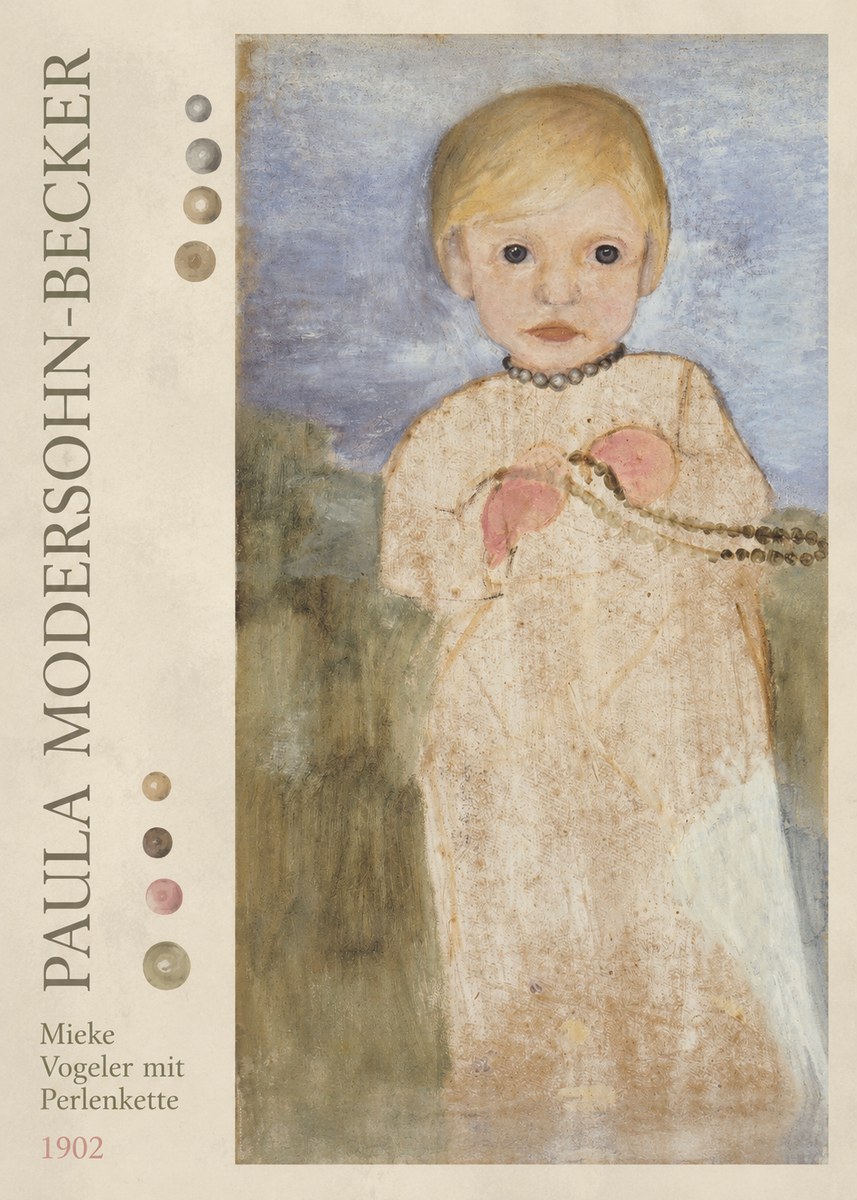 Paula Modersohn-Becker Mieke Vogeler Mit Perlenkette No3 - Poszter
