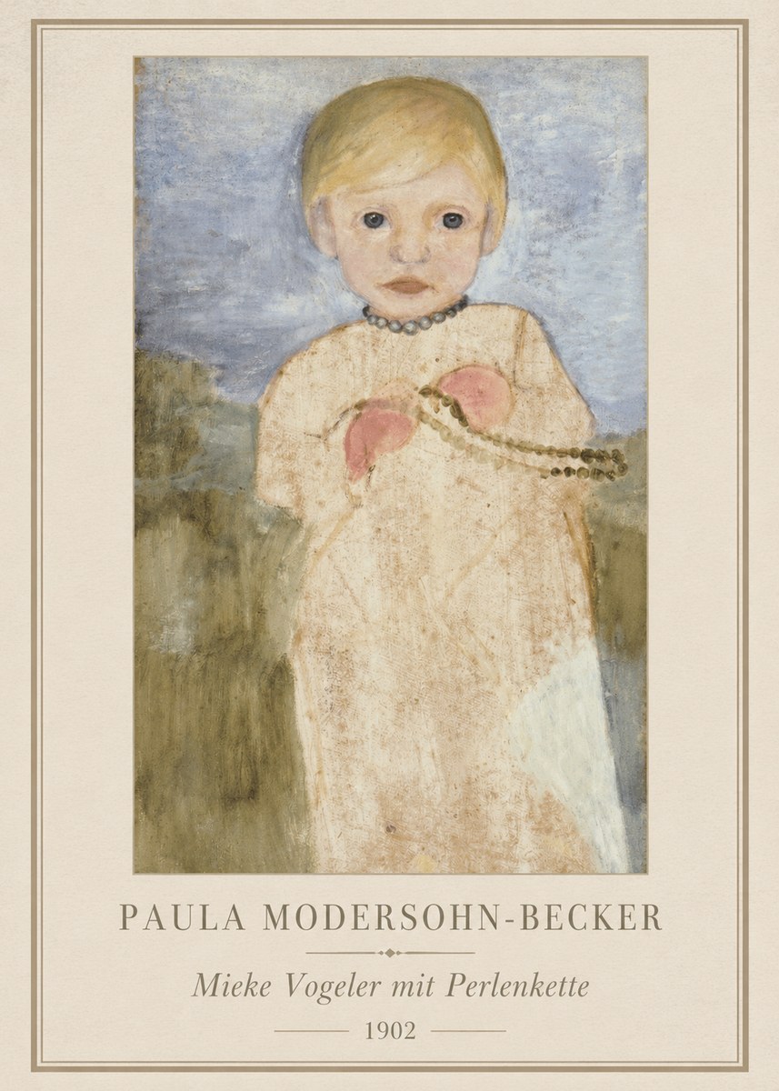 Paula Modersohn-Becker Mieke Vogeler Mit Perlenkette No5 - Poszter