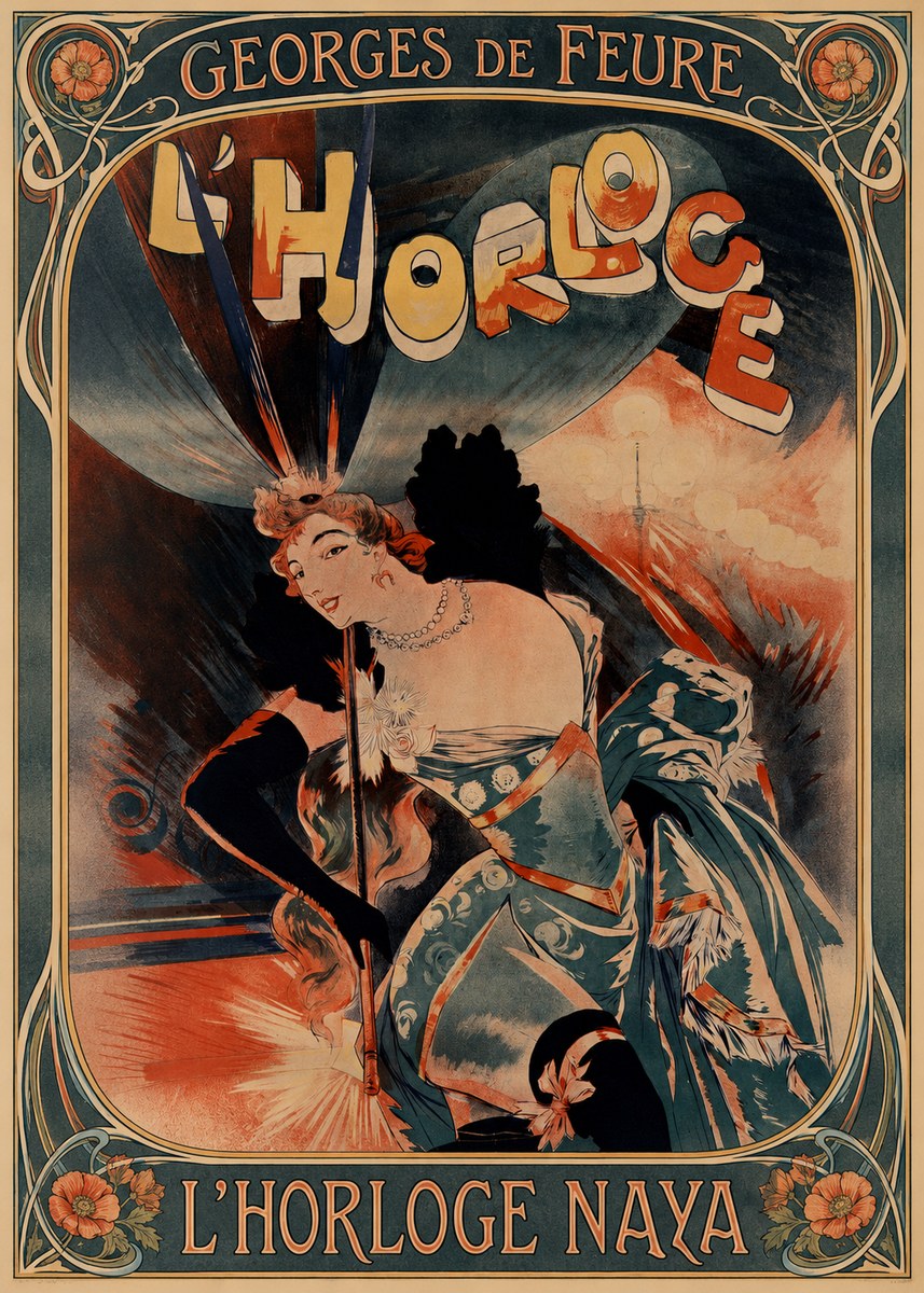 Georges de Feure L'horloge Naya No1 - Poszter