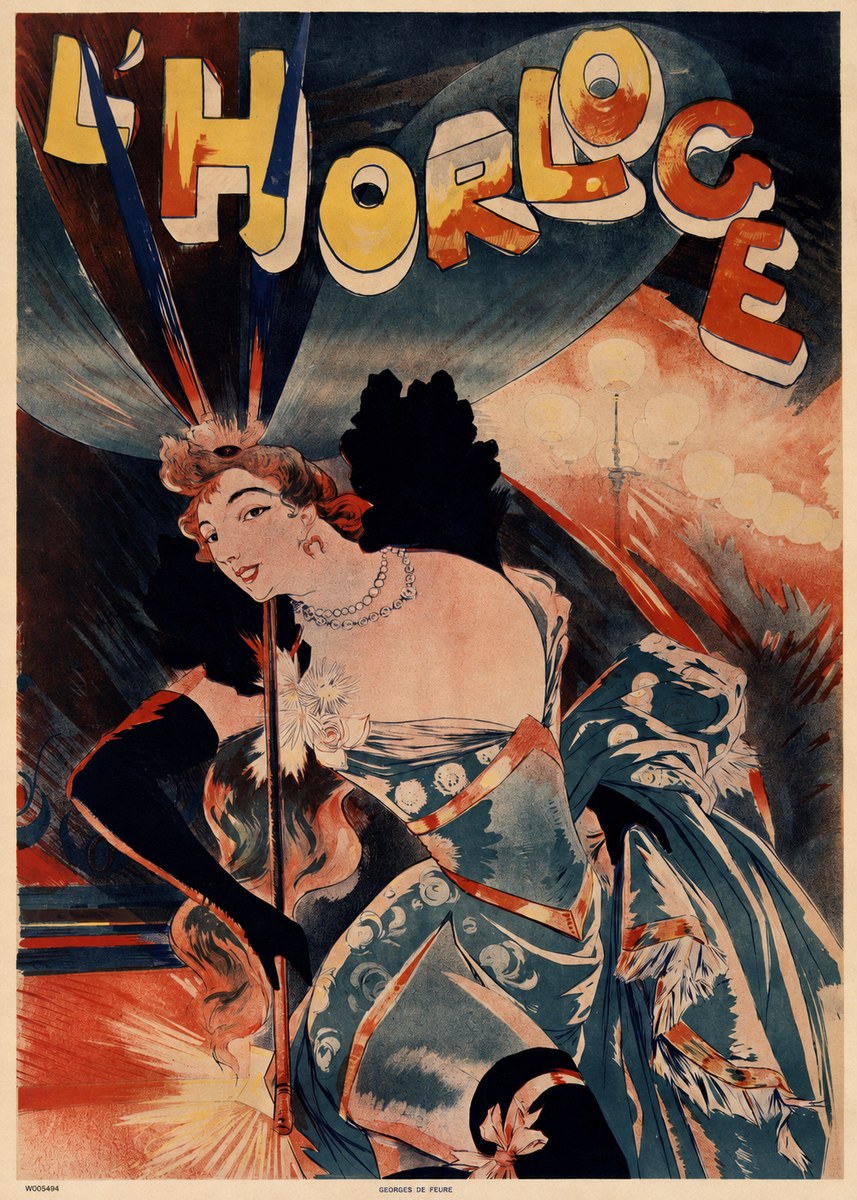 Georges de Feure L'horloge Naya No5 - Poszter