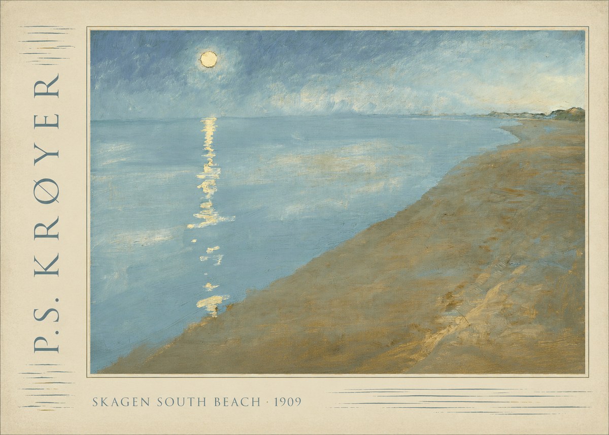 P.S. Krøyer Skagen South Beach · 1909 No2 - Poszter