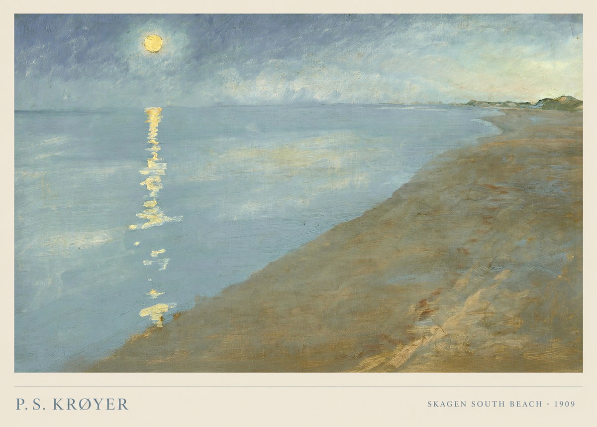 P.S. Krøyer Skagen South Beach · 1909 No6 - Poszter