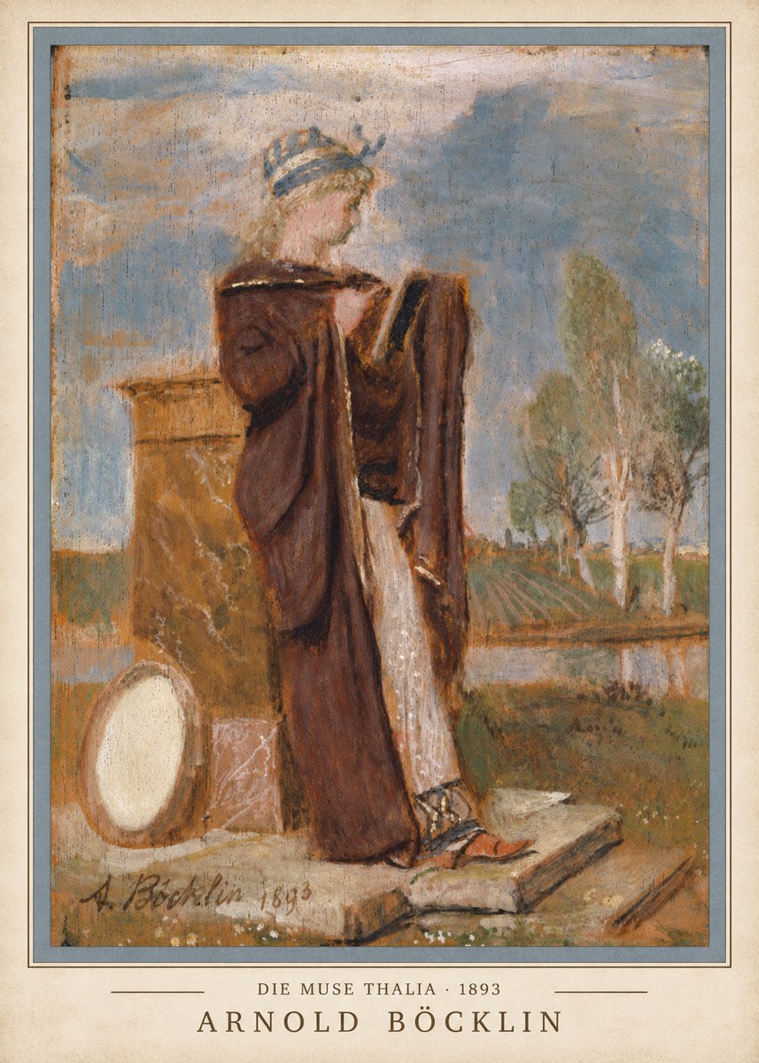 Arnold Böcklin Die Muse Thalia II No4 - Poszter