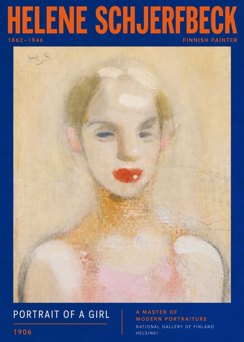 Helene Schjerfbeck Portrait of a Girl No3 - Poszter