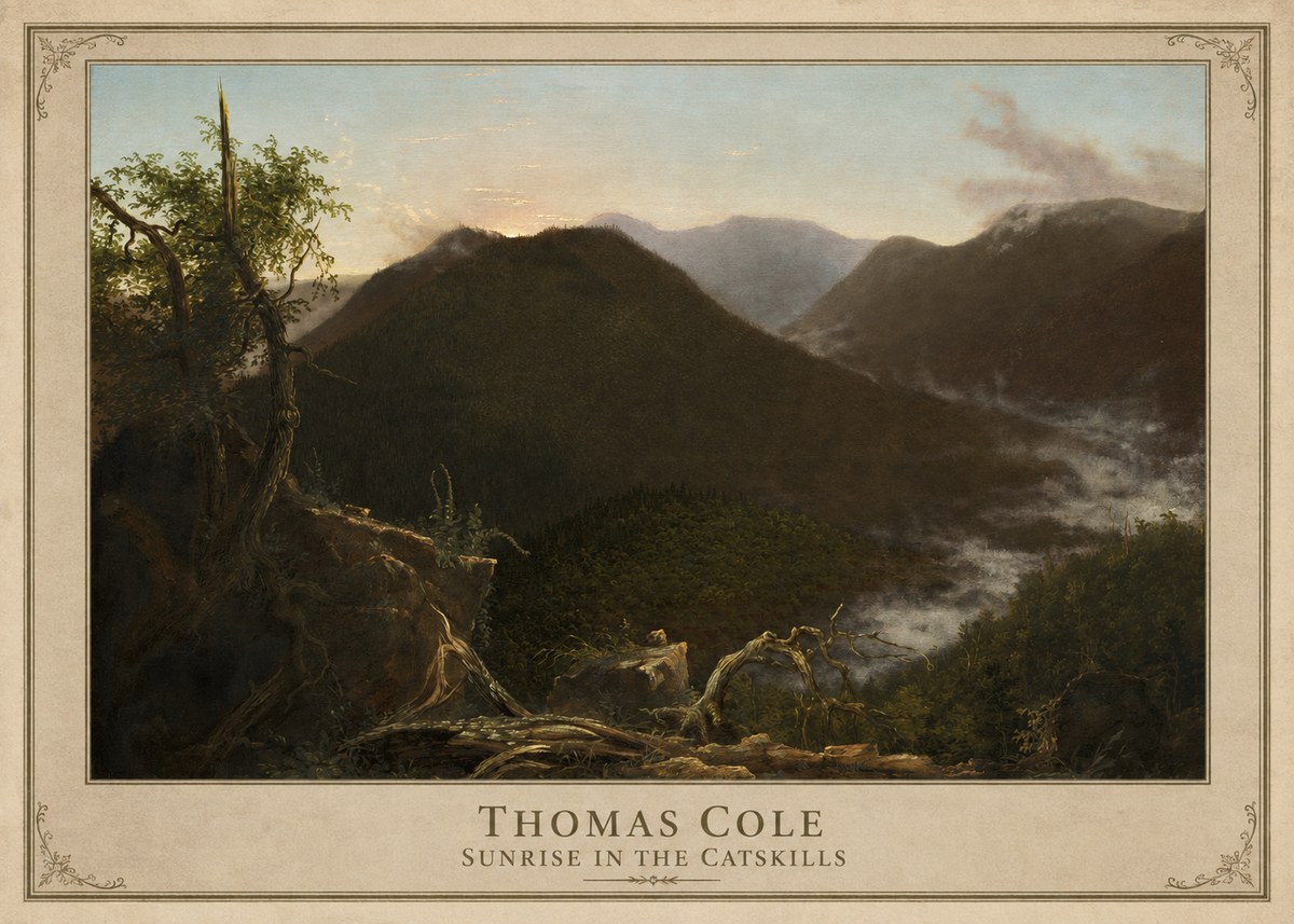 Thomas Cole Sunrise in the Catskills II No1 - Poszter