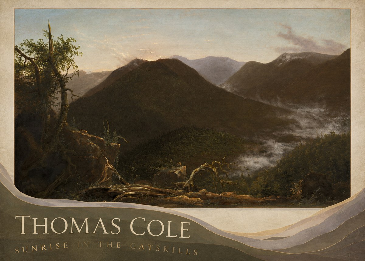 Thomas Cole Sunrise in the Catskills II No2 - Poszter