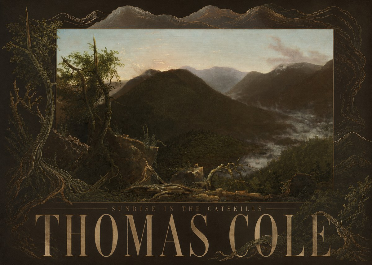 Thomas Cole Sunrise in the Catskills II No5 - Poszter