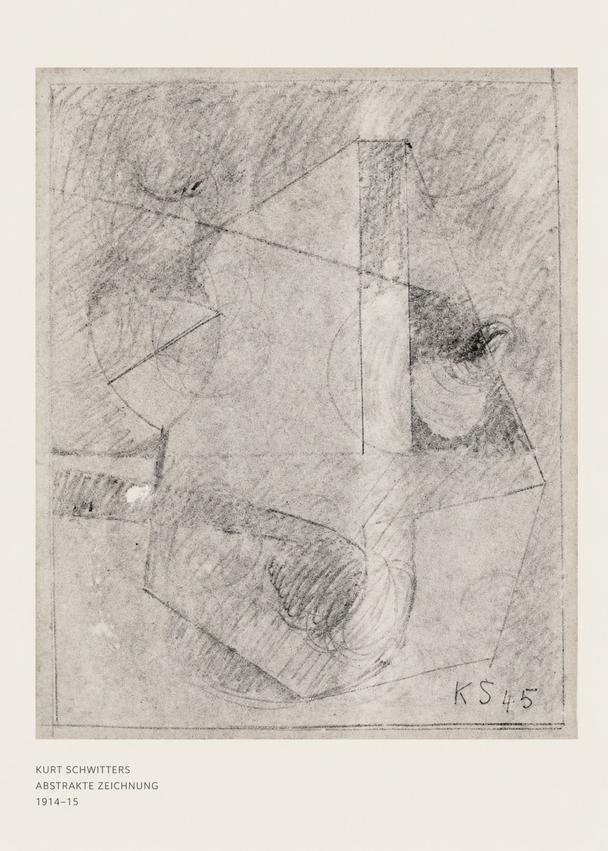 Kurt Schwitters Abstrakte Zeichnung No6 - Poszter