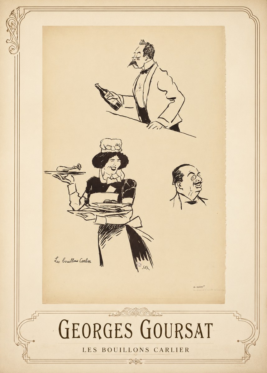 Georges Goursat Les Bouillons Carlier II No1 - Poszter