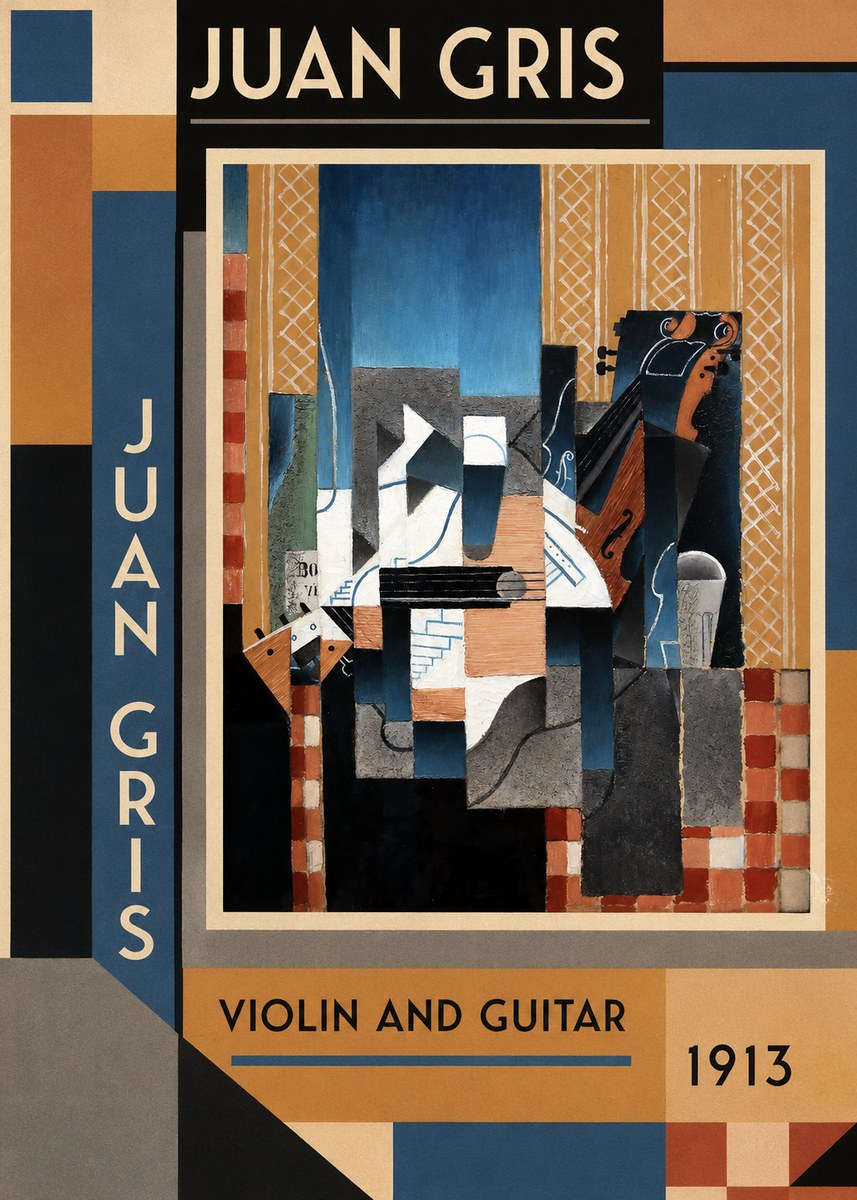 Juan Gris Violin and Guitar II No2 - Poszter