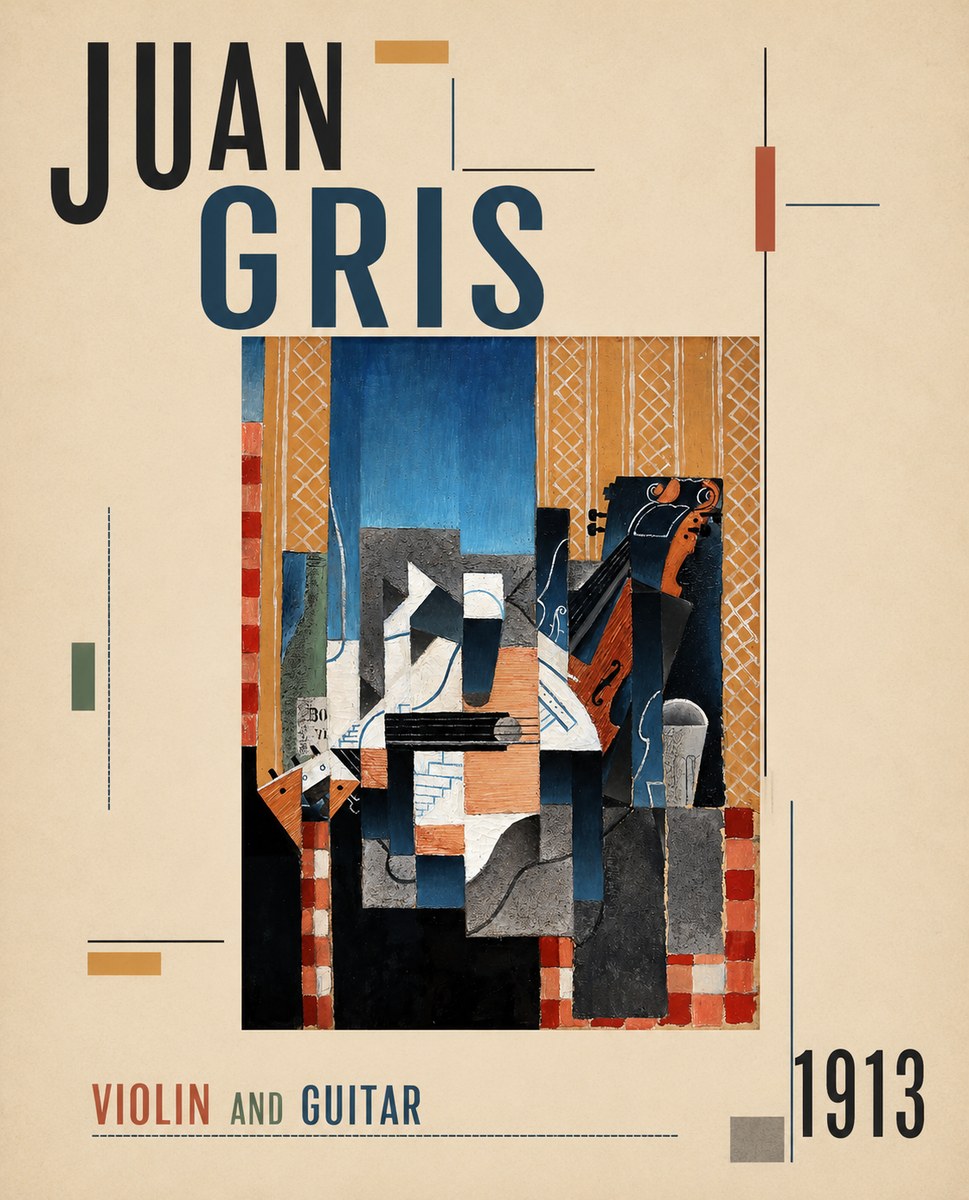 Juan Gris Violin and Guitar II No4 - Poszter