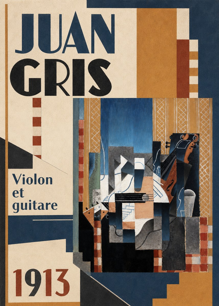 Juan Gris Violin and Guitar II No6 - Poszter