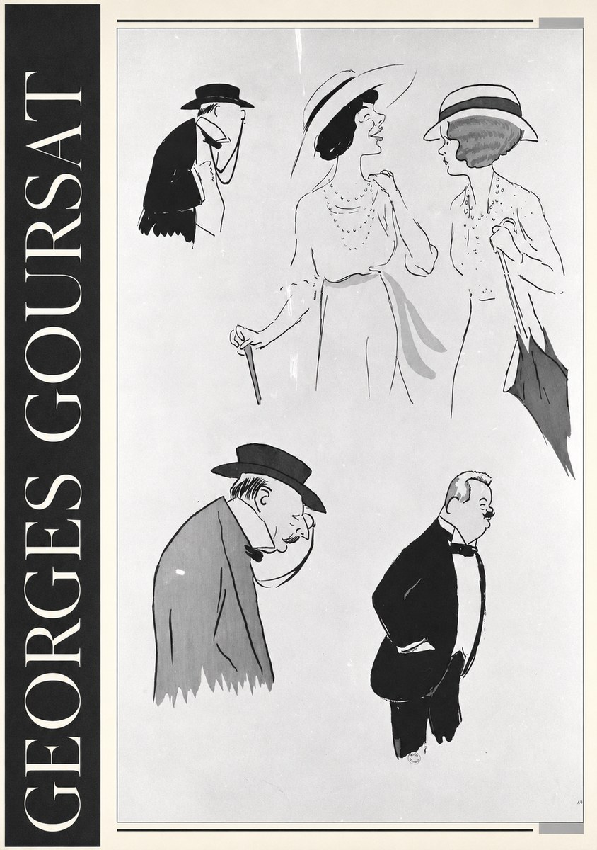 Georges Goursat Character Studies No3 - Poszter