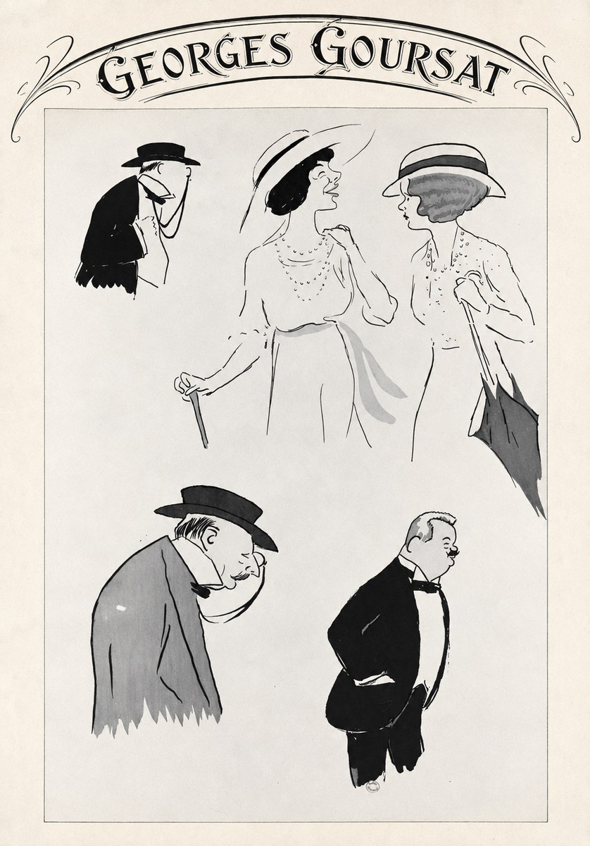 Georges Goursat Character Studies No4 - Poszter