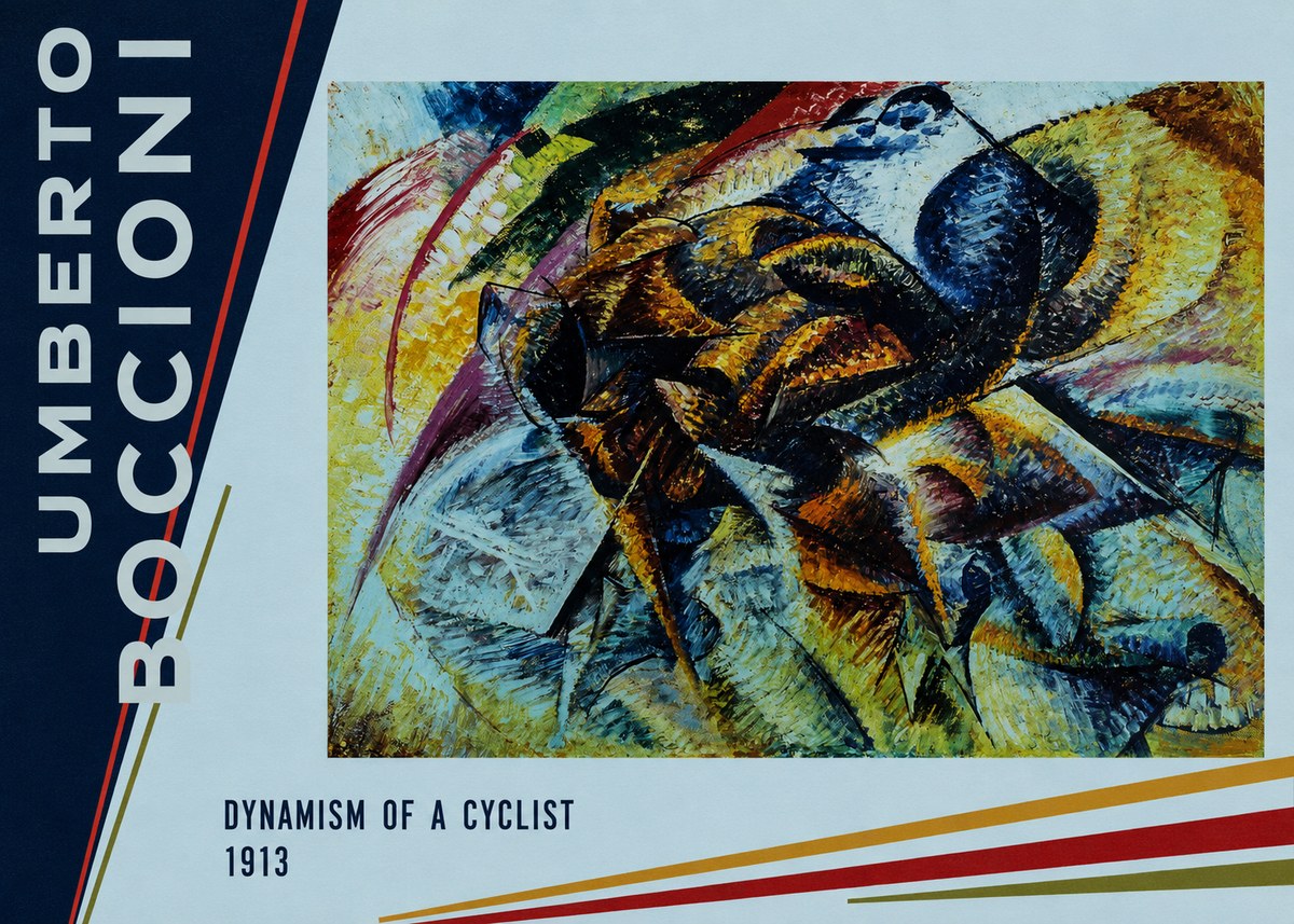 Umberto Boccioni Dynamism of a Cyclist II No2 - Poszter