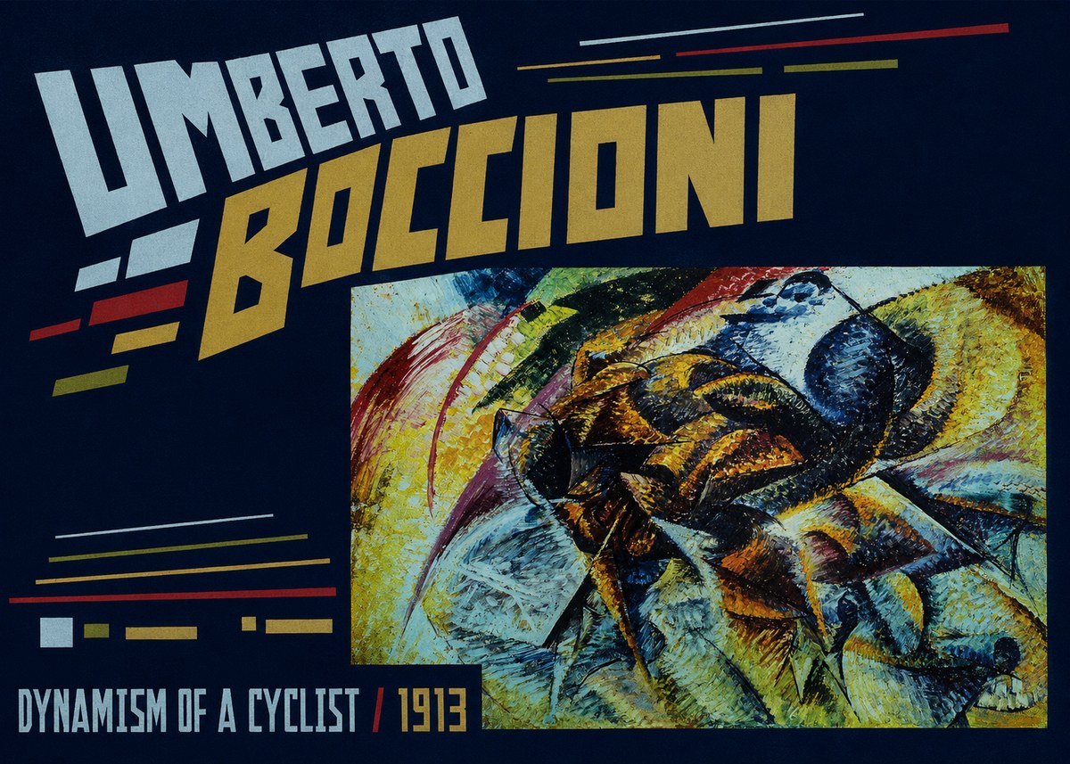 Umberto Boccioni Dynamism of a Cyclist II No6 - Poszter