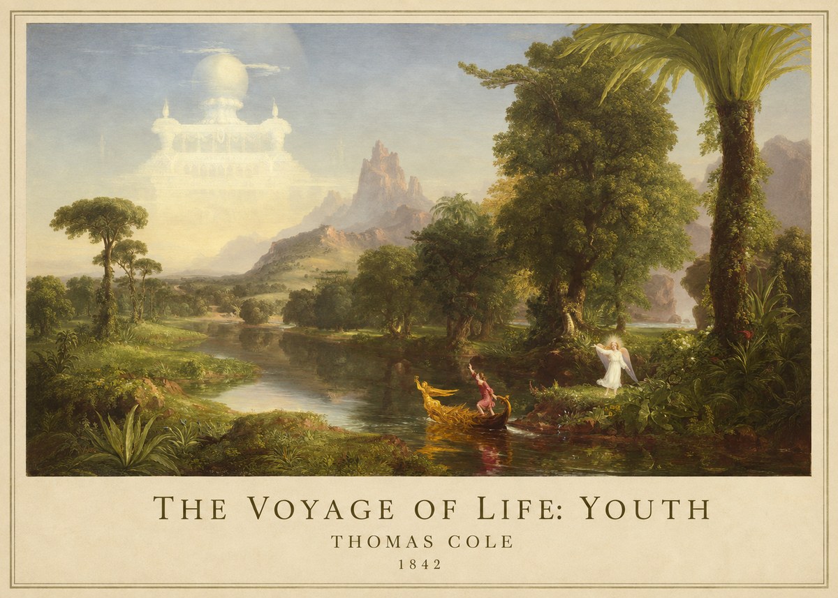 Thomas Cole The Voyage of Life: Youth V No1 - Poszter