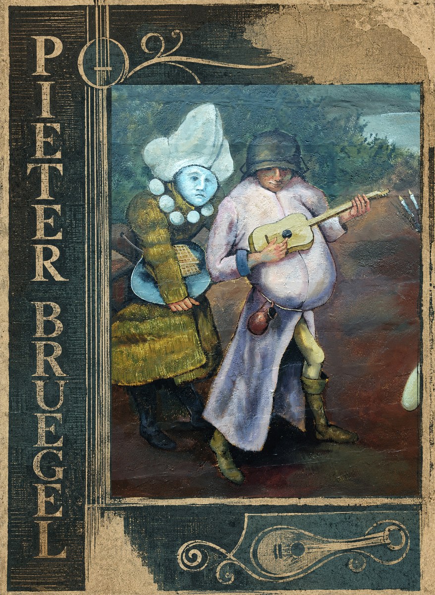 Pieter Bruegel Two Figures with a Lute No2 - Poszter